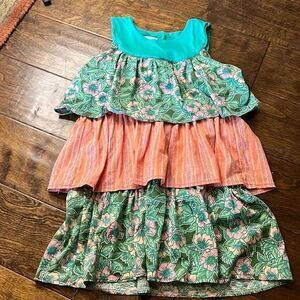 Flit & Flitter Tiered Floral Sleeveless Dress, 5